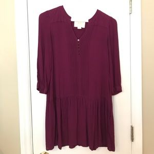 Anthropologie Maeve purple drop waist dress XS